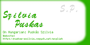 szilvia puskas business card