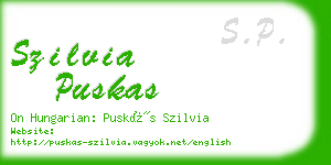 szilvia puskas business card